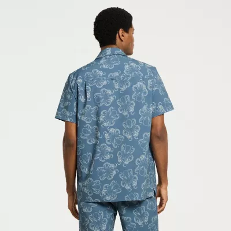 Hurley Mens Short Sleeve Regular Fit Button-Down Shirt