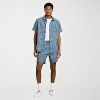 Hurley Mens Short Sleeve Regular Fit Button-Down Shirt