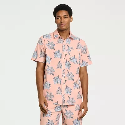 Hurley Mens Regular Fit Button-Down Shirt