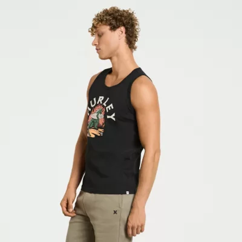 Hurley Mens Crew Neck Sleeveless Tank Top
