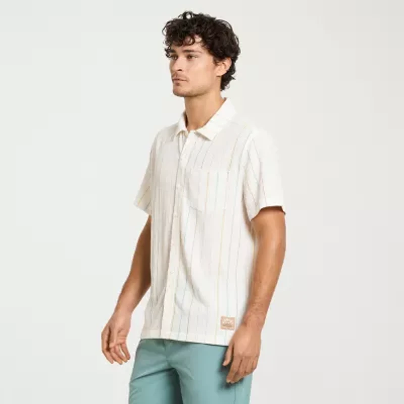 Hurley Mens Regular Fit Stretch Fabric Button-Down Shirt