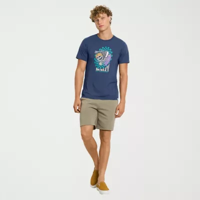 Hurley Mens Crew Neck Short Sleeve Regular Fit Graphic T-Shirt