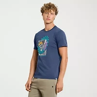 Hurley Mens Crew Neck Short Sleeve Regular Fit Graphic T-Shirt