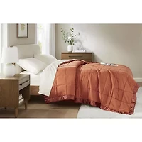 Madison Park Prospect Lightweight Down Alternative Blanket with Satin Trim