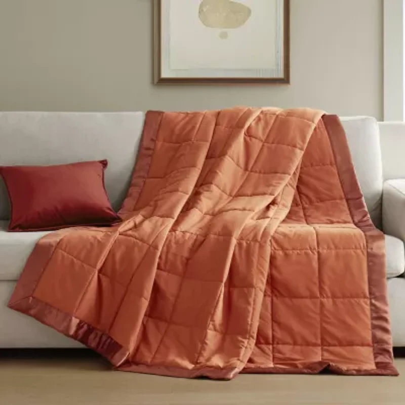 Madison Park Prospect Lightweight Down Alternative Blanket with Satin Trim