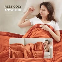 Madison Park Prospect Lightweight Down Alternative Blanket with Satin Trim