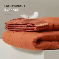 Madison Park Prospect Lightweight Down Alternative Blanket with Satin Trim