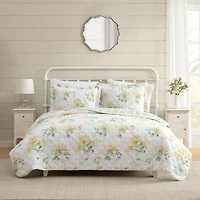 Laura Ashley Honeysuckle 3-pc. Reversible Quilt Set