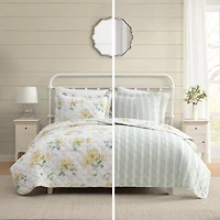 Laura Ashley Honeysuckle 3-pc. Reversible Quilt Set