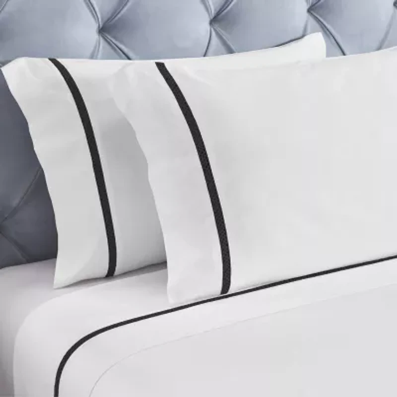 SUPERIOR® Riverton Cotton Cross Stitch Embroidery 320tc Deep Pocket Sheet Set