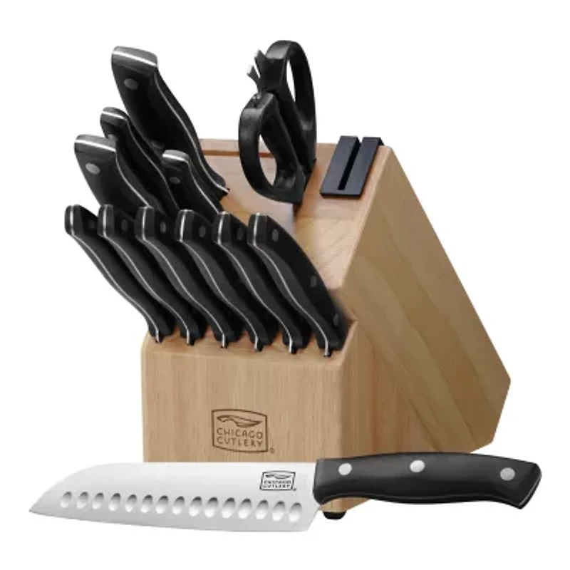 Chicago Cutlery Ellsworth Triple-Rivet Handle 13-pc Block Set