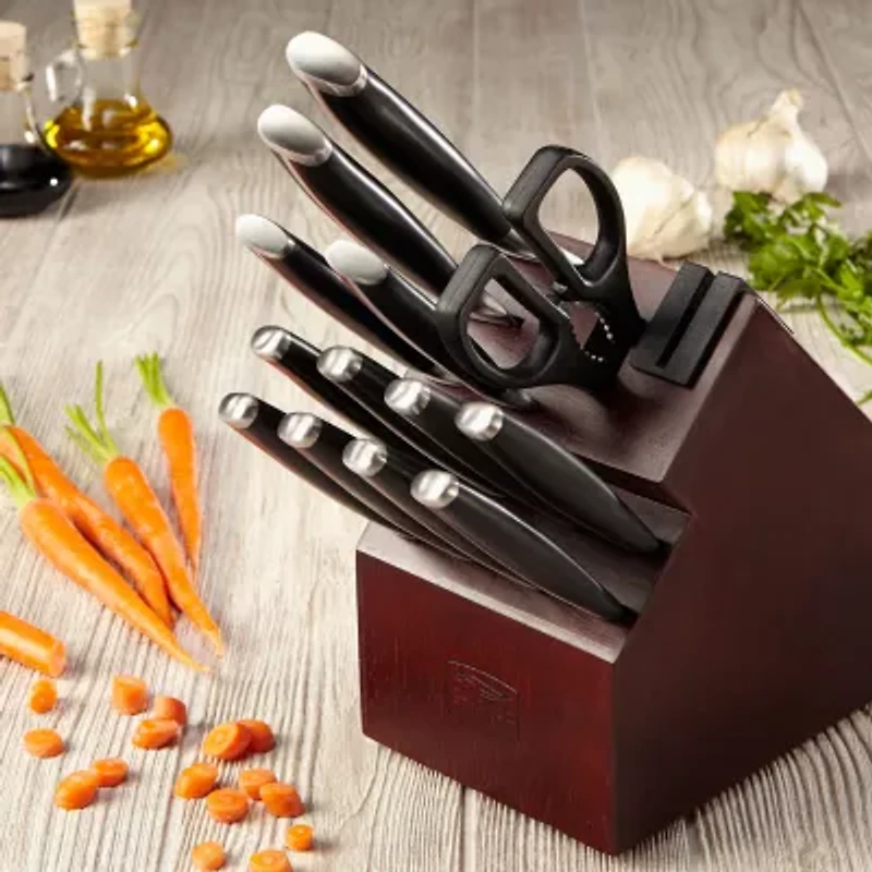 Chicago Cutlery Burling Integrated Steel Handle 14-pc Block Set