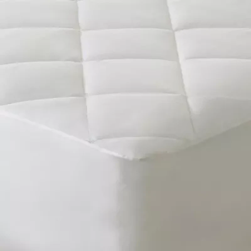 Madison Park Quiet Nights 100% Cotton Sateen Waterproof Diamond Quilting Down Alternative Mattress Pad