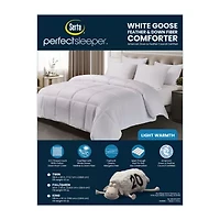 Serta 233 Thread Count Light Warmth White Goose Feather And Down Fiber Comforter