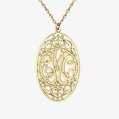 Womens 10K Gold or 24K Gold Over Silver Pendant Necklace