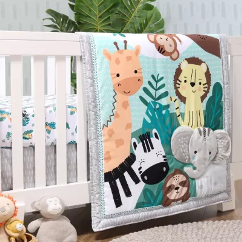 The Peanutshell Safari Adventures 3-pc. Crib Bedding Set