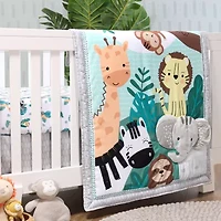 The Peanutshell Safari Adventures 3-pc. Crib Bedding Set