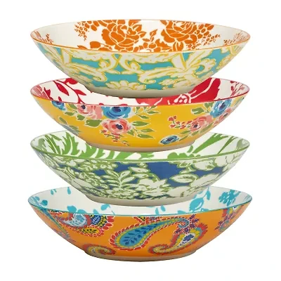 Certified International Damask Floral 4-pc. Soup/Pasta Bowl