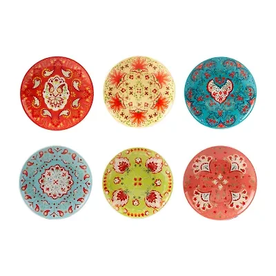 Certified International Francesca 6pc Earthenware Appetizer Plate Set