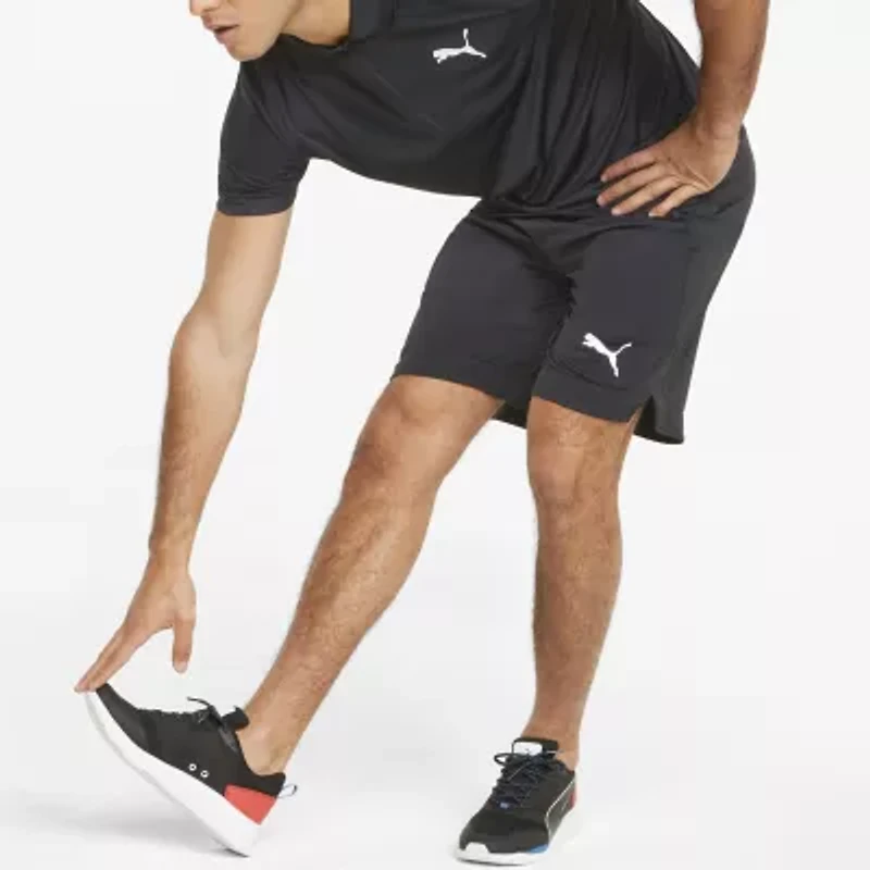 PUMA Rtg Mens 10" Mid Rise Moisture Wicking Workout Shorts