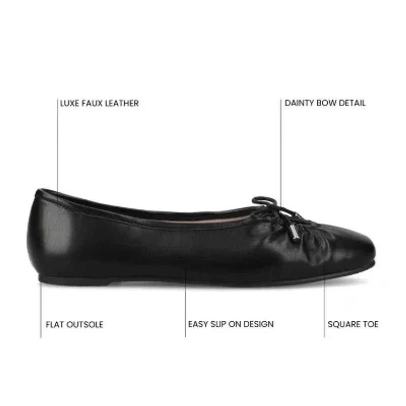 Journee Collection Callee Womens Square Ballet Flats