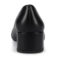 Journee Collection Saarii Womens Round Closed Toe Block Heel Pumps