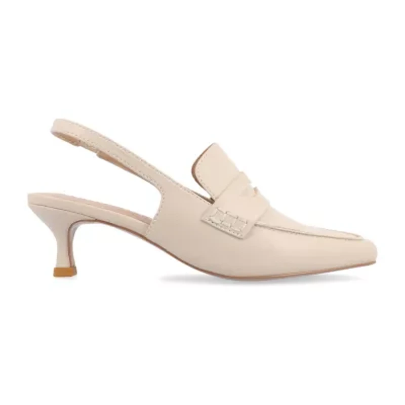 Journee Collection Amory Womens Moc Closed Toe Kitten Heel Pumps