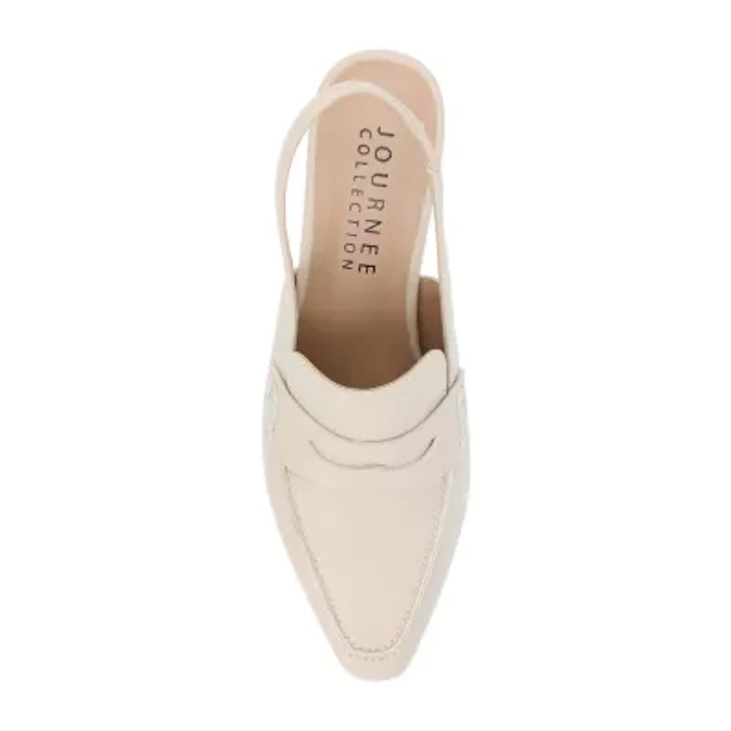 Journee Collection Amory Womens Moc Closed Toe Kitten Heel Pumps