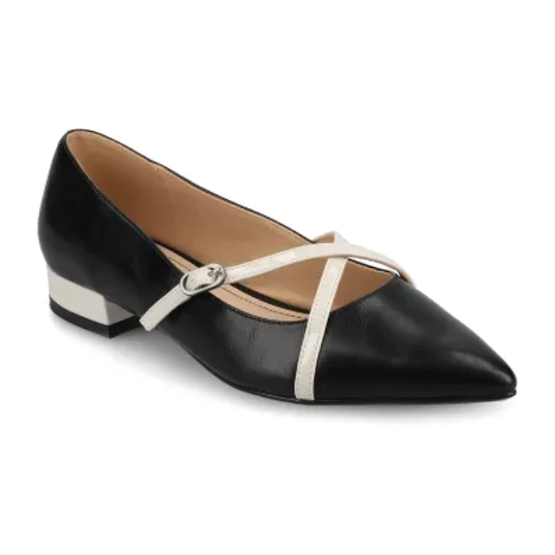 Journee Collection Camby Womens Pointed Closed Toe Ballet Flats