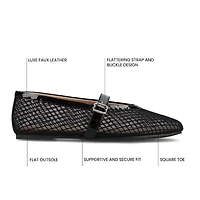 Journee Collection Casha Womens Square Closed Toe Ballet Flats