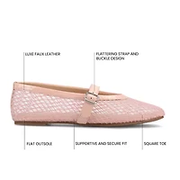 Journee Collection Casha Womens Square Closed Toe Ballet Flats