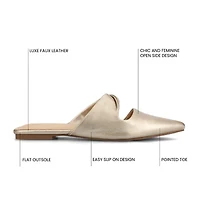Journee Collection Enniss Womens Pointed Closed Toe Mules
