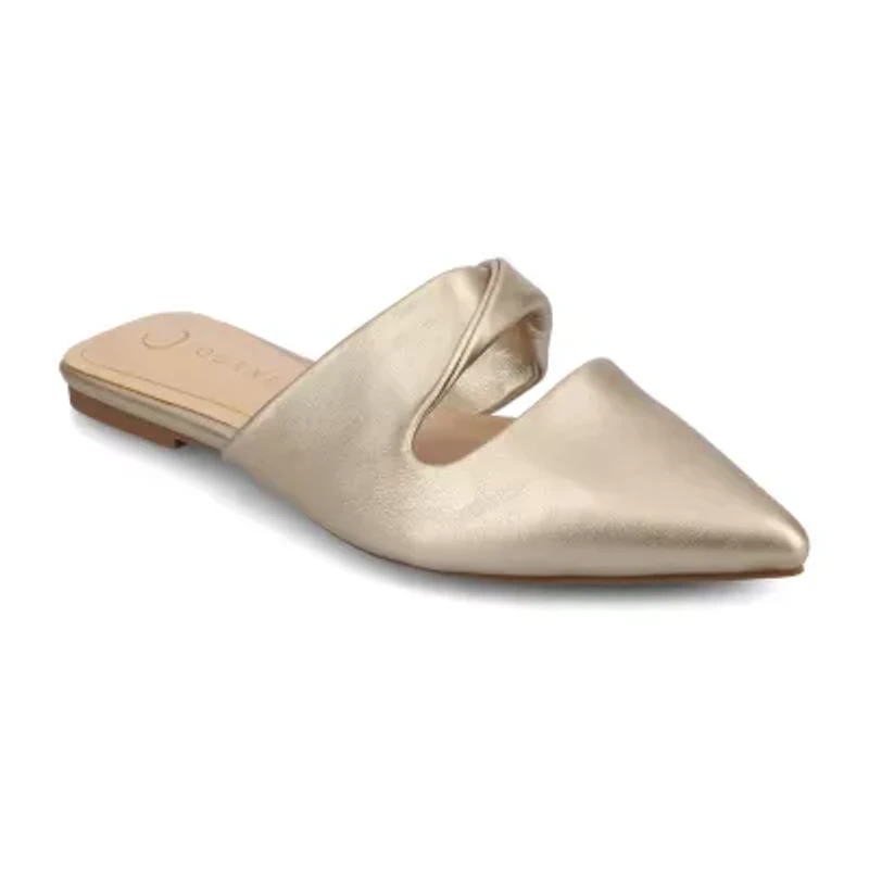 Journee Collection Enniss Womens Pointed Closed Toe Mules