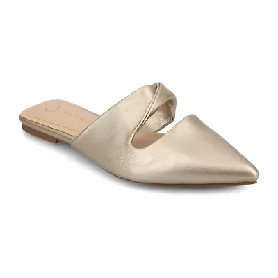 Journee Collection Enniss Womens Pointed Closed Toe Mules