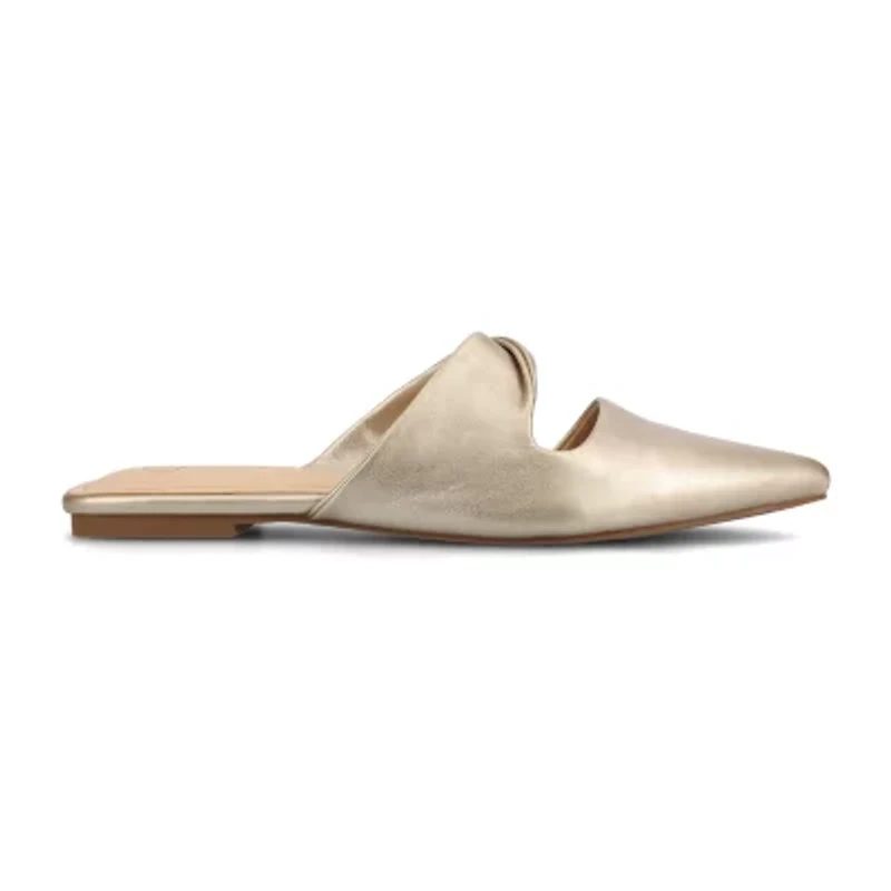 Journee Collection Enniss Womens Pointed Closed Toe Mules