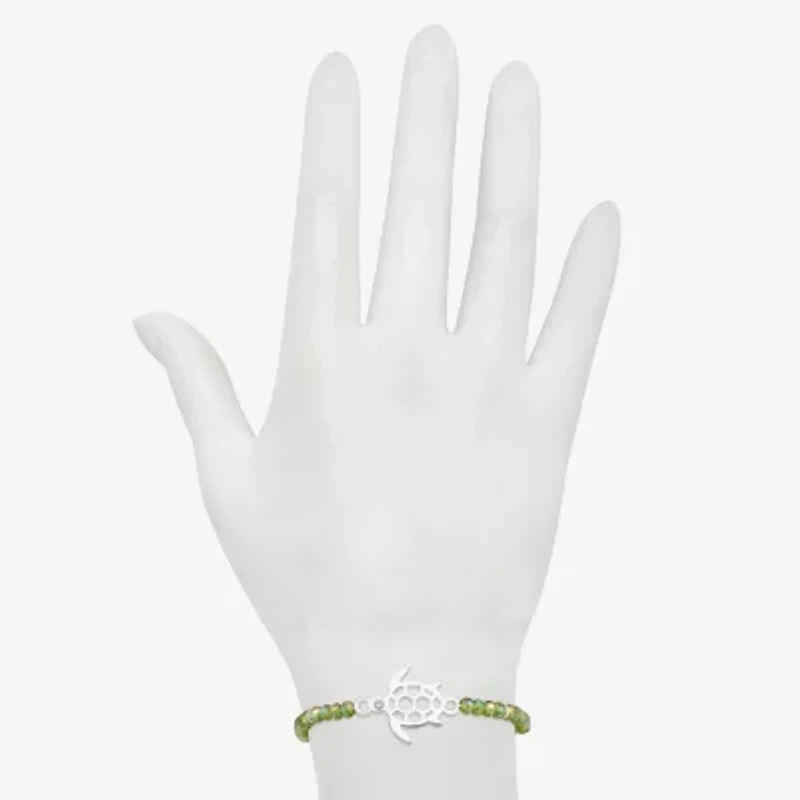 Bijoux Bar Delicates Turtle Womens Beaded Bracelet