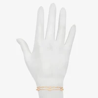 Bijoux Bar Delicates Womens 7.5 Inch Solid Link Chain Bracelet