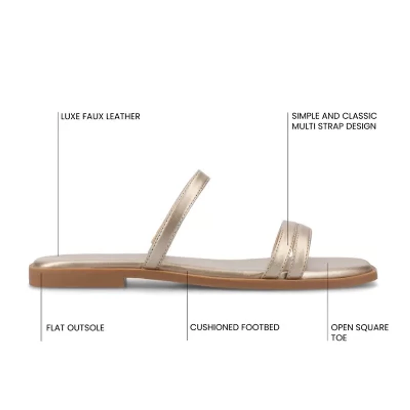 Journee Collection Womens Brisa Flat Sandals