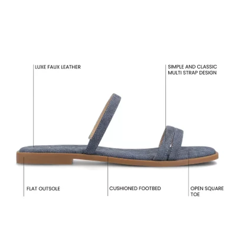 Journee Collection Womens Brisa Flat Sandals
