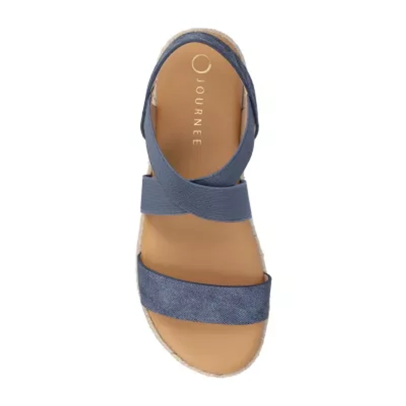 Journee Collection Womens Caroline Wedge Sandals