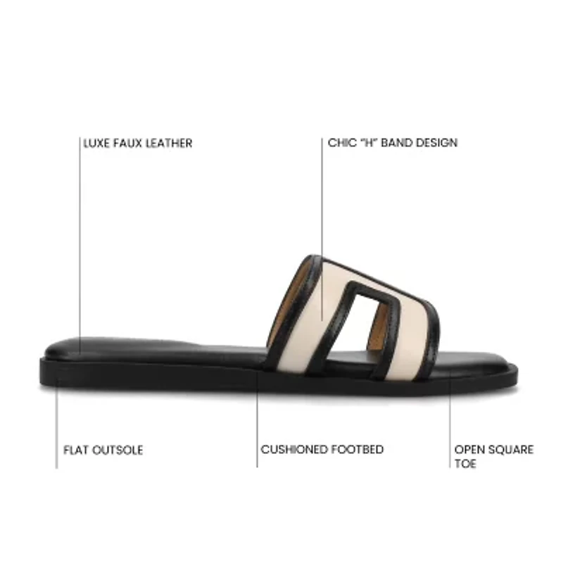 Journee Collection Cloudsteppers Womens Primah Flat Sandals