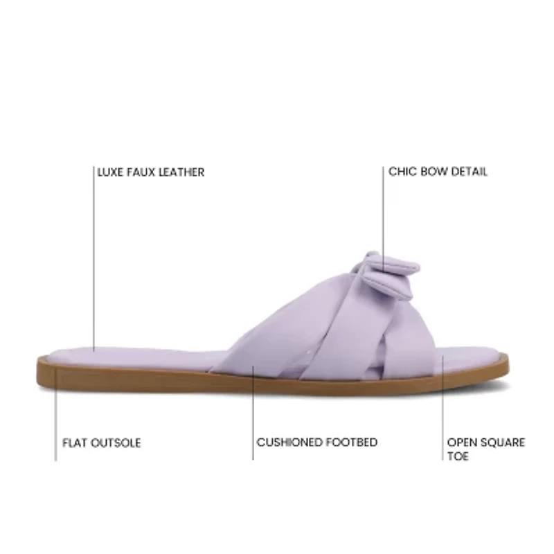 Journee Collection Womens Prylin Flat Sandals