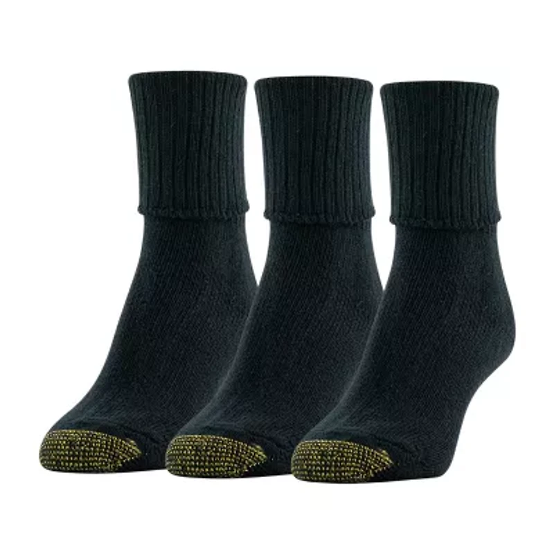 Gold Toe Bermuda Womens 3 Pair Turncuff Socks