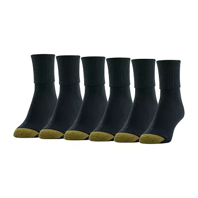 Gold Toe Womens 6 Pair Plus Tall Turncuff Socks