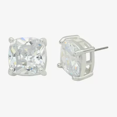 Sparkle Allure Cubic Zirconia 12mm Cushion Stud Earrings
