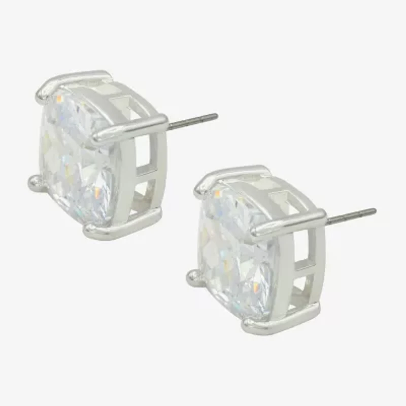 Sparkle Allure Cubic Zirconia 12mm Cushion Stud Earrings