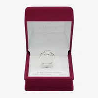 Sparkle Allure Womens Cubic Zirconia Pure Silver Over Brass Heart Cocktail Ring