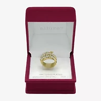 Sparkle Allure Snake Wrap Womens 9M Crystal 14K Gold Over Brass Bypass  Band
