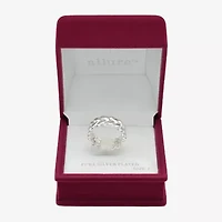 Sparkle Allure Womens 7.5MM Pure Silver Over Brass Band