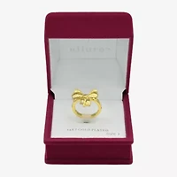 Sparkle Allure Womens 14K Gold Over Brass Bow Cocktail Ring